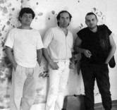 Con Sergio Monari e Omar Galliani nel 1981